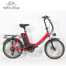 Vélo électrique pliable 20 pouces vélo électrique Chine 300W puissant moteur de moyeu vélo électrique